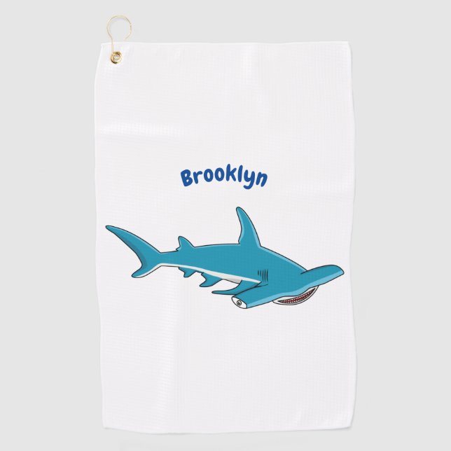 Serviette De Golf Illustration de requin marteau (Devant)
