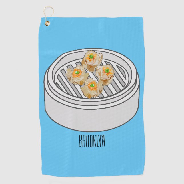 Serviette De Golf Illustration de Shumai dim sum (Devant)