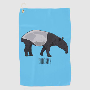 Serviette De Golf illustration de tapir de dessin animé