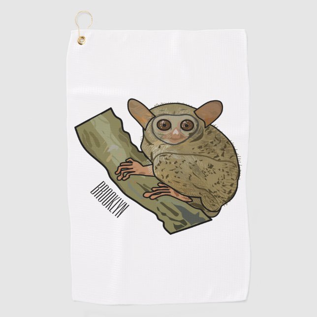Serviette De Golf Illustration de Tarsier (Devant)