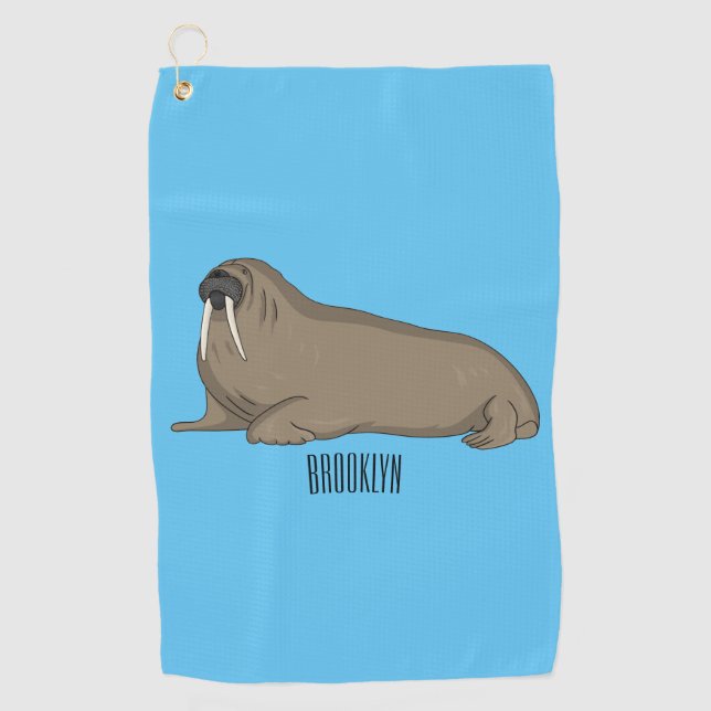 Serviette De Golf Illustration de Walrus (Devant)