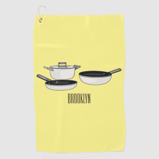 Serviette De Golf Illustration des jeux de cuisine (Devant)