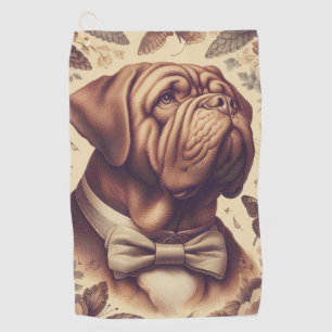 Serviette De Golf Illustration du Dogue de Bordeaux vintage