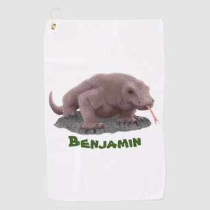 Serviette De Golf Illustration du dragon de Komodo