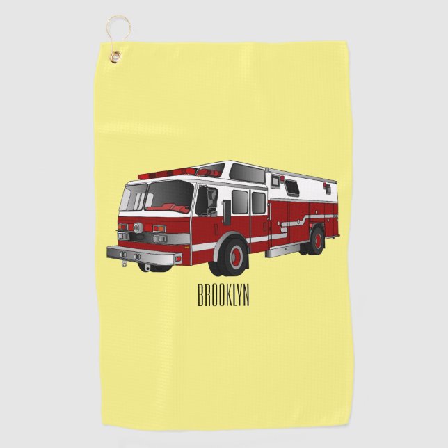 Serviette De Golf Illustration du moteur à incendie (Devant)
