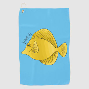 Serviette De Golf Illustration du poisson-tang jaune