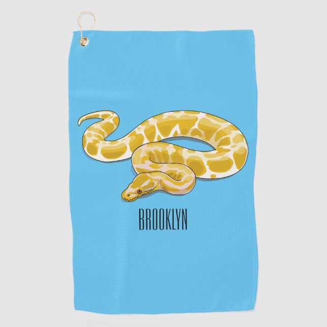 Serviette De Golf Illustration du serpent python birman (Devant)