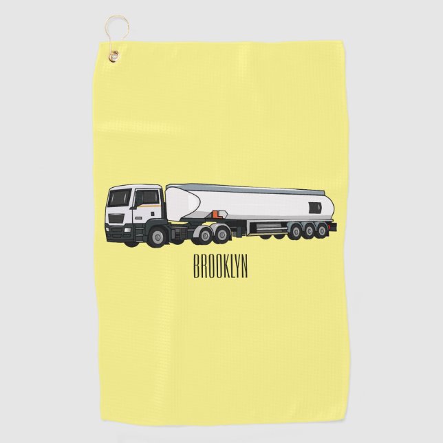 Serviette De Golf Illustration du transport de carburant par camion- (Devant)