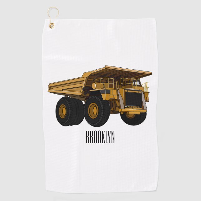 Serviette De Golf Illustration d'un camion à grande échelle (Devant)