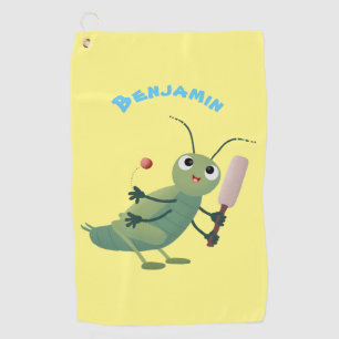 Serviette De Golf Illustration d'un insecte du cricket vert mou