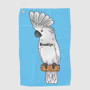 Serviette De Golf Illustration d'un oiseau de cobaye-parapluie