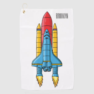 Serviette De Golf Illustration d'un vaisseau de fusées