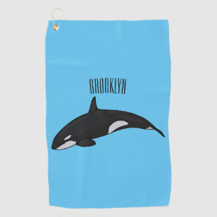 Serviette De Golf Illustration d'une baleine tueuse