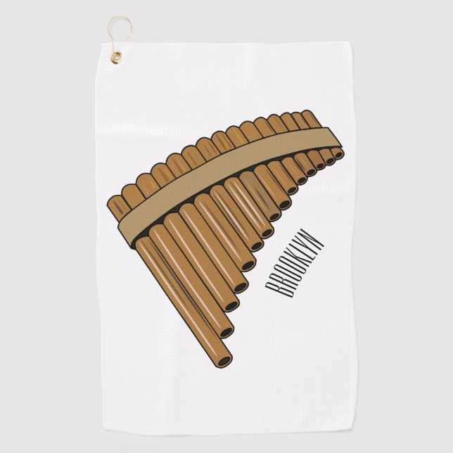 Serviette De Golf Illustration Pan flûte / panpipes (Devant)