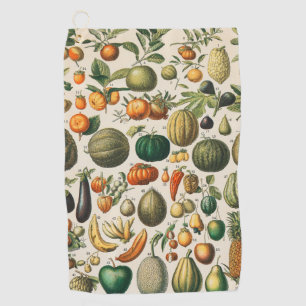 Serviette De Golf Illustration scientifique végétale des fruits