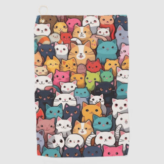 Serviette De Golf Imaginaire Feline : Cute Anime Cats Galore