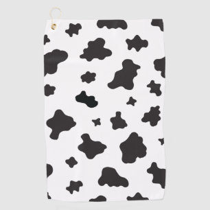 Serviette De Golf Impression de vache noir et blanc