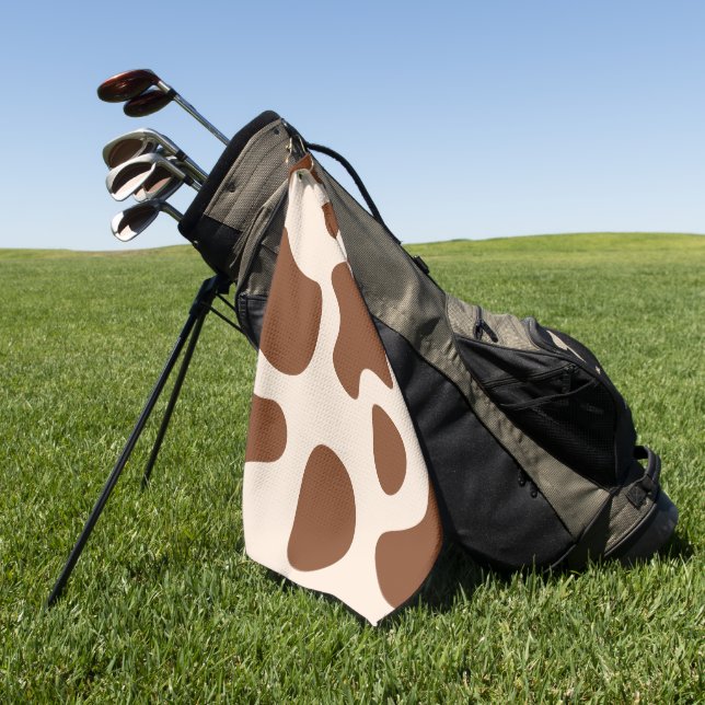 Serviette De Golf Impression vache rose et marron (Vert)