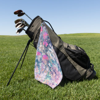 Serviette De Golf Impressionnisme Champ de Fleurs Sauvages -Rose