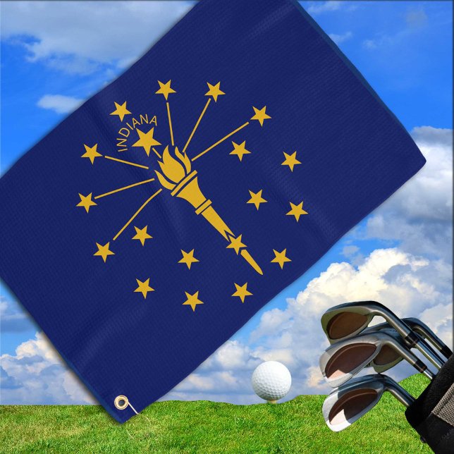 Serviette De Golf Indiana Flag & Indiana State USA Golf /fans sporti (Créateur téléchargé)
