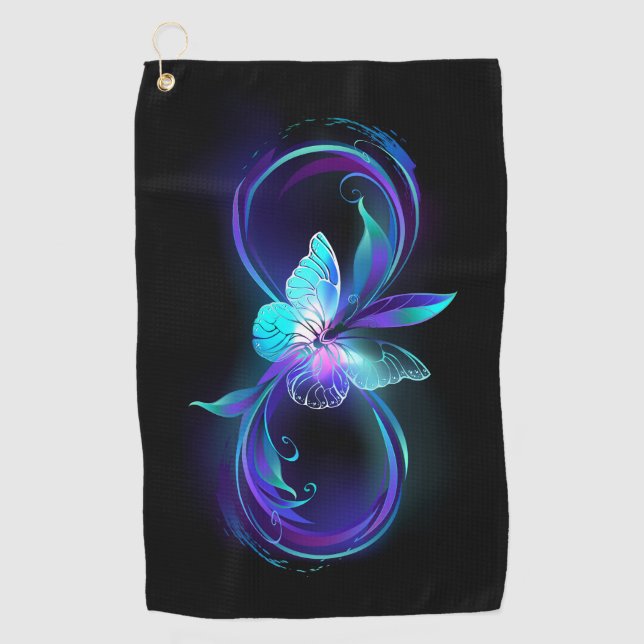 Serviette De Golf Infinité brillante avec papillon magique (Devant)