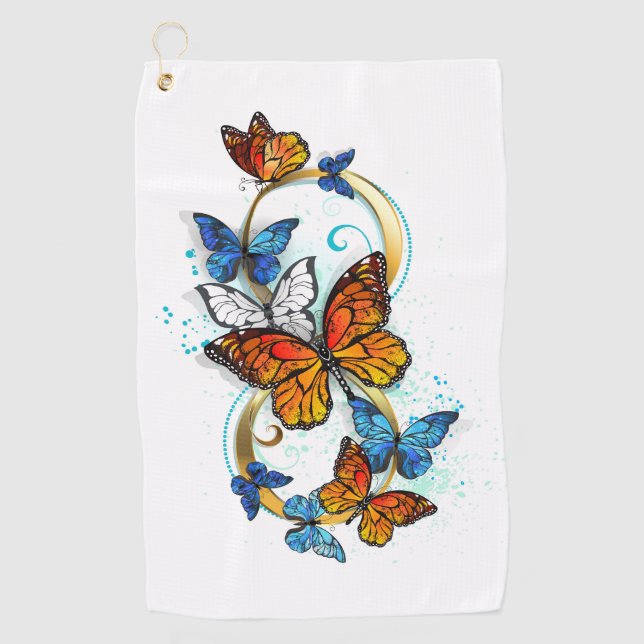 Serviette De Golf Infinity of Monarch Butterflies (Devant)