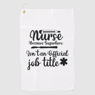 Serviette De Golf Infirmière Cadeau Parce Que Superhero