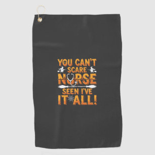 Serviette De Golf Infirmière d'Halloween a tout vu Design_1