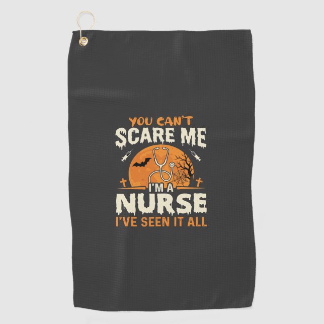 Serviette De Golf Infirmière d'Halloween Faites-moi peur (Devant)