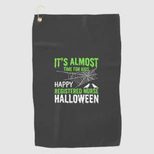 Serviette De Golf Infirmière diplômée Halloween Toile d'araignée et