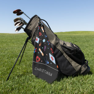 Serviette De Golf Infirmière RN personnalisée Docteur Motif Médica