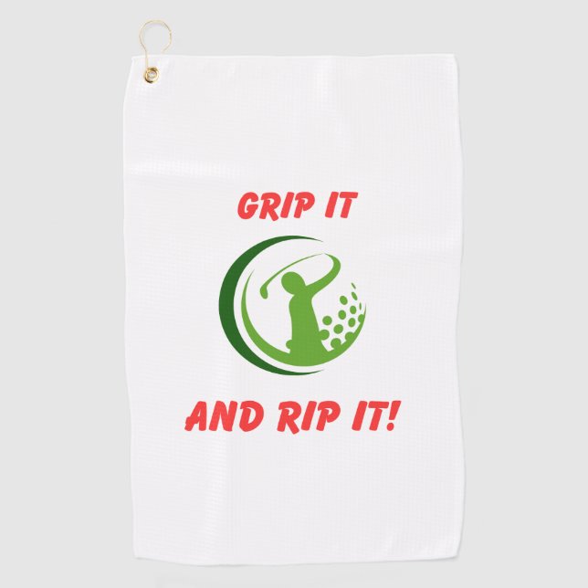 Serviette De Golf Infusion Golf "Grip It And Rip It!" Sac de golf | (Devant)