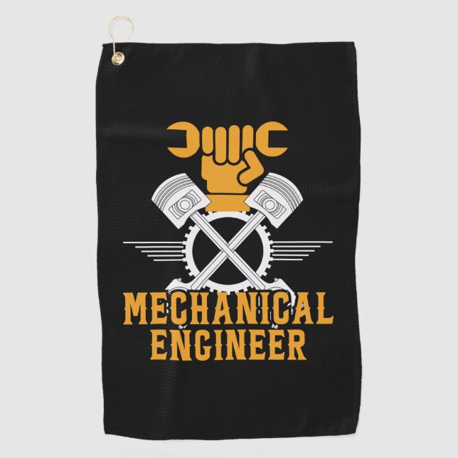 Serviette De Golf Ingénieur mécanicien (Devant)