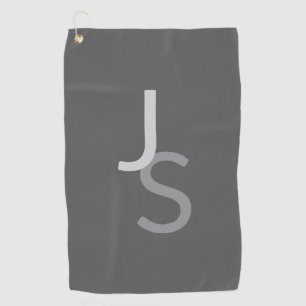Serviette De Golf Initiales chevauchantes modernes monogrammées Gr
