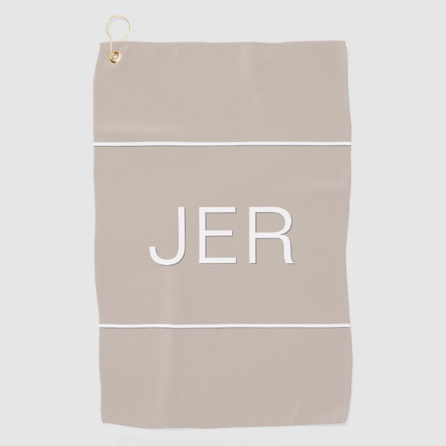 Serviette De Golf Initiales de monogramme personnalisées pour golfeu (Devant)