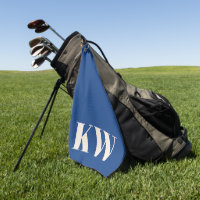 Initiales Monogramme Bleu Cobalt Moderne Personnal