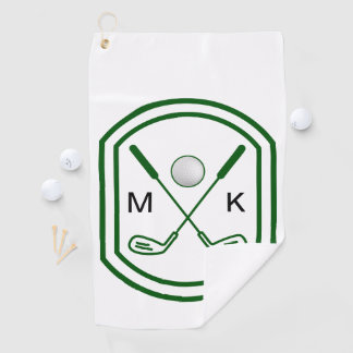 Serviette De Golf Initiales nommées de monogramme