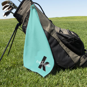 Serviette De Golf Initiales simples minimalistes de monogramme