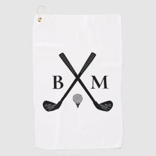 Serviette De Golf Initiales sur mesure Clubs de golf monogrammes Mod