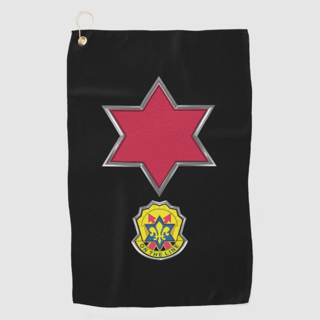 Serviette De Golf Insigne de la 6e division d'infanterie (Devant)