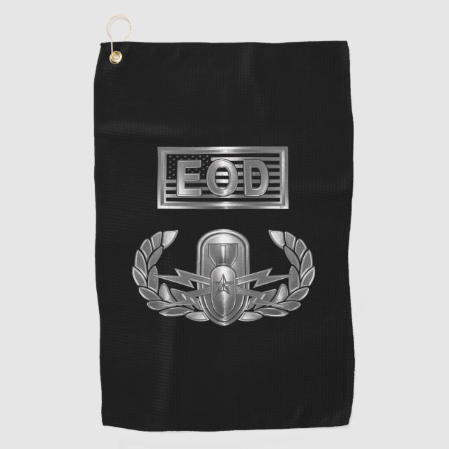 Serviette De Golf Insigne supérieur de déminage de l'EOD (Devant)