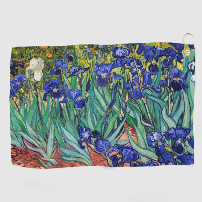 Serviette De Golf Irises par Vincent van Gogh (Horizontal)