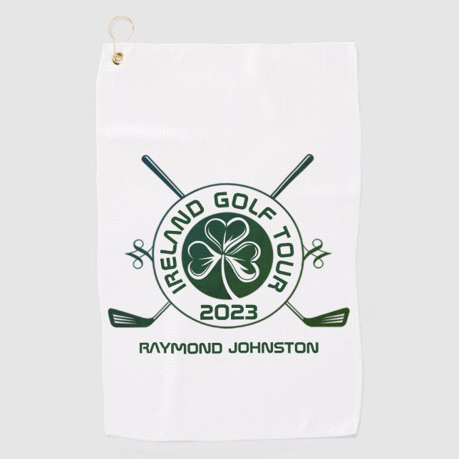 Serviette De Golf Irish Golf Ireland Golf Tour (Devant)