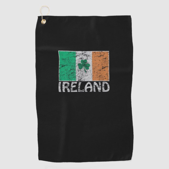 Serviette De Golf Irlande Drapeau Irlande Drapeau irlandais Drapeaux (Devant)