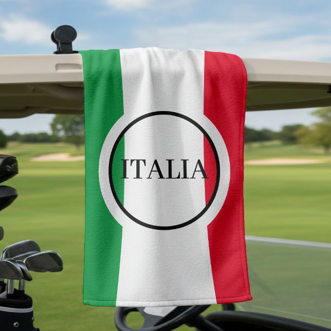 Serviette De Golf Italie Drapeau italien Rouge Blanc Vert Italia (Créateur téléchargé)
