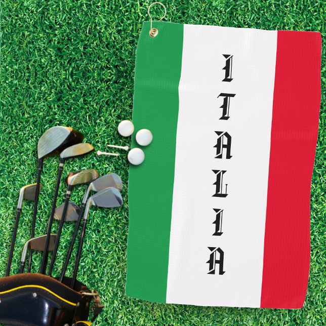 Serviette De Golf Italie Drapeau italien Rouge Blanc Vert Italia (Italy Italian Flag Red White Green Italia Golf Towel)