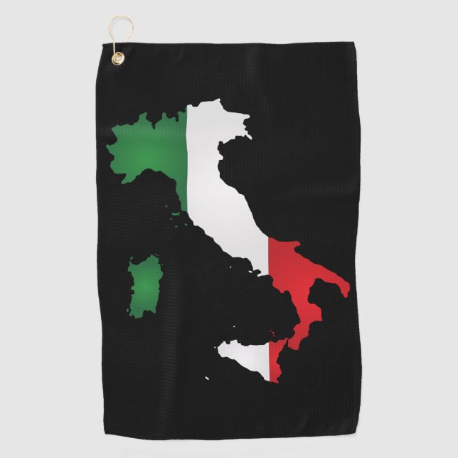 Serviette De Golf Italie Drapeau italien Rouge Blanc Vert Italia Car (Devant)
