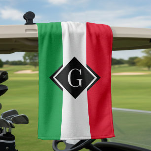 Serviette De Golf Italie Drapeau italien Rouge Blanc Vert Italia Ini