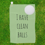 Serviette De Golf J'Ai Des Boules Propres Cadeau Drôle Humour<br><div class="desc">This design created though digital art. It may be personalized in the area provide or customizing by choosing the click to customize further option and changing the name, initials or words. Donc, change le texte color and style or delete the text for an image only design. Contact me at colorflowcreations@gmail.com...</div>