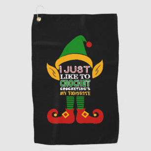 Serviette De Golf J'Aime Crochet Crochet Crochet Mes favoris